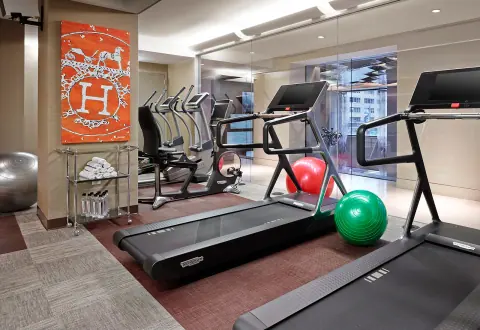 Fitness area at Hilton Club The Quin New York